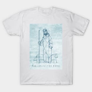 Jesus Christ Good Shepherd ink illustration T-Shirt